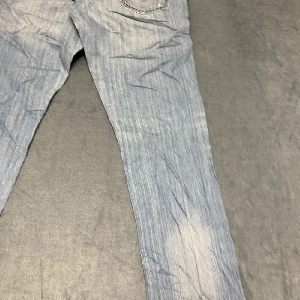 Levi's 514 Slim Straight Jean Men 30x32 Blue Denim Light Wash Distressed Pockets